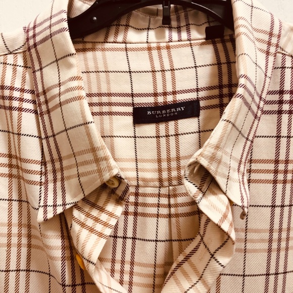 burberry button shirt